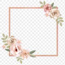 Floral Square Frame Design Element Premium Image By Rawpixel Com Minty Pink Floral Background Floral Squares Flower Frame