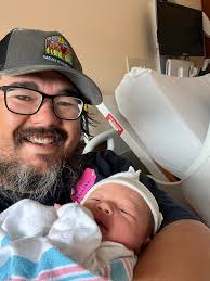 Rocking my MC hat when i got to meet my daughter