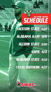 Full jackson state tigers schedule for the 2020 season including dates, opponents, game time and game result information. Mvsu Football On Twitter 2021 Spring Football Schedule Valleyinmotion Mvsu