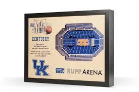 Kentucky Wildcats Rupp Arena 3d Wood Stadium Replica 3d Wood Maps Bella Maps