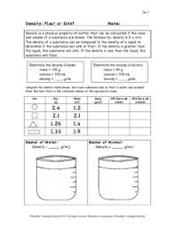 density: float or sink? de 7 by