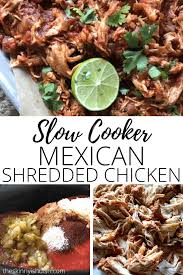 Slow Cooker Mexican Shredded Chicken Recipe In 2020 Healthy Baked Chicken Recipes Healthy Crockpot Recipes