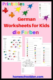 German Worksheets Die Farben Learning German Worksheets Learn German Homeschool
