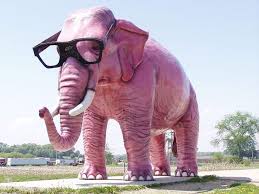 A Hip But Nearsighted Pink Elephant Deforest Wi Roadside Attractions Elephant Roadside