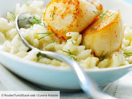 Recette Risotto Cremeux Aux Coquilles Saint Jacques Ingredients 4 Personnes 12 Noix De Saint Ja Recette Risotto Recettes De Cuisine Coquille Saint Jacques