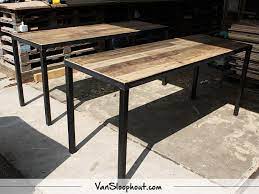 eiken sloophout horeca tafels erg mooi als eettafel salontafel of bureau reclaimed wood eiken sloophout horeca int metal furniture bar table furniture