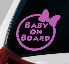 Baby Minnie On Board Baby On Board Sticker Tenstickers
