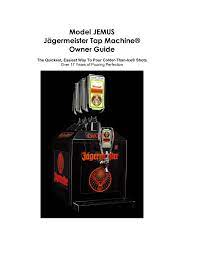 Model Jemus Jägermeister Tap Machine® Owner Guide | Manualzz