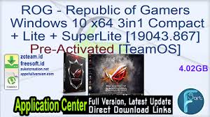 I know there's a new torrent but its for the whole game and not just the update. Rog Republic Of Gamers Windows 10 X64 3in1 Compact Lite Superlite 19043 867 Pre Activated Teamos