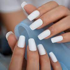 Find great deals on ebay for colored acrylic nails. Medium Long Matte Fake Nails White Matt Solid Color Nail Tips Square Acrylic Fignernails 24 False Nails Aliexpress