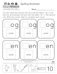 cut and paste spelling worksheet learn to spell 6 words