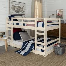 A lot of our kids beds are neutral and come in colors like white, gray or lighter woods. Manor Park Twin Over Twin Floor Bunk Bed Multiple Colors Walmart Com Walmart Com