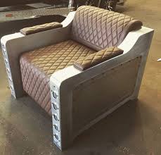 Aircraft Skin Meets Comfy Sofa Metalchair Aviation Furniture Furniture Design Furniture