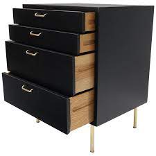Shop exclusive designs from top furniture brands to find the perfect look for your home. Harvey Probber Black Lacquer Mahogany Brass Hardware And Legs 4 Drawer Chest For Sale At 1stdibs
