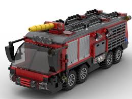 Fire Engine For Airport By Numerikart Lego Https Rebrickable Com Mocs Moc 24295 Lego Fire Lego City Sets Lego Truck