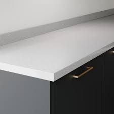 Half height wall units help create the illusion of space and offer plenty of storage. Howdens 3m X 38mm Square Edge Light Grey Mirror Chip Laminate Worktop Howdens