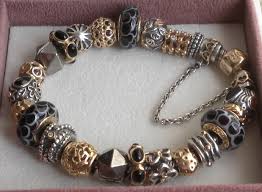 Black And Gold Bracelet Black Gold Pandora Pandora Jewelry Pandora Gold Pandora Bracelet Designs