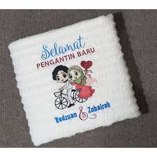 Siapa sangka berkreativiti dapat menjana bahagia dan gembira dalam hidup kita. Tuala Mandi Sulam Pengantin Xclusive Dengan Nama Embroidered Wedding Towel With Personalized Name Shopee Malaysia