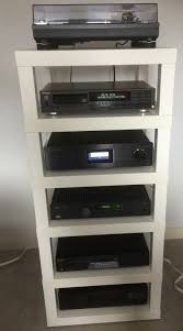 Completed Rack With Hifi Ikea Lack Table Ikea Lack Lack Table