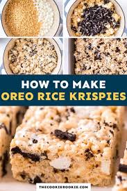 This Is Such A Delicious And Fun Variation On A Classic Rice Krispie Treat These Oreo Rice Krispi In 2020 Oreo Rice Krispie Treats Rice Krispy Treats Recipe Oreo Rice