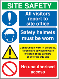 Online safety signs makes it easy to order all of your standard, mandatory safety signage. All Visitors Report To Site Office Safety Signs