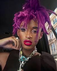 Handsome Jaden Smith rocking some freshly dyed purple dreads! 💜✨