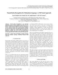 The battle royale game for all. Pdf Named Entity Recognition For Malayalam Language A Crf Based Approach