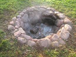 Some codes require the pit to be encircled by a border of sand or gravel. Life Begins At Retirement Making Your Own Firepit Fire Pit Landscaping Fire Pit Seating Area Fire Pit Backyard