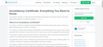 Occasionally referred to as an existence certificate, the certificate of good standing is used to attest that a company is authorised and incorporated to. How To Make A Certificate Of Incumbency Applications In United States Application Gov