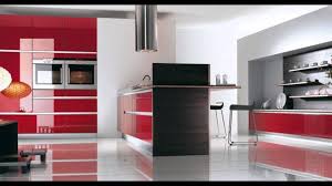 creative kitchen design, black, red