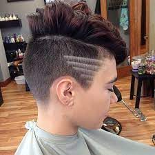 A shaved portion of the hair gives your look a whole new dimension, gives you a playful and wild vibe, but it still allows you to style your new cut in more ways than one. Side And Nape Shave Patterns Textures And Hair Tattoos Hair Styles Short Hair Styles Boy Hairstyles