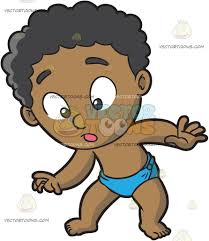 A Black Baby Boy Finding Something Interesting On The Floor Black Baby Boys Boys With Curly Hair Baby Illustration