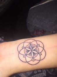 Seed of life (mandala tattoo)temporary tattoo tattoo design size (a7): Seed Of Life Flower Of Life Tattoo Life Tattoos Neck Tattoo