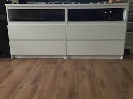 Two Ikea Malm Chests As A Tv Highboard Ikea Hackers Ikea Malm Ikea Malm Hack Ikea