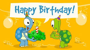 Happy Birthday Ecard Mit Der Schildkrote Lory Die Einen Salat Zum Geburtstag Bekommt Me Lustige Geburtstagskarten Geburtstagskarte Animierte Geburtstagskarten