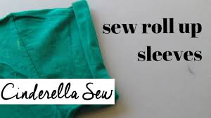 Roll Up Sleeves And Sew In Place Easy Hand Sewing Cuffed Sleeves Cinderella Sew Youtube Sewing Tshirt Sewing Sleeves Diy Clothes Refashion
