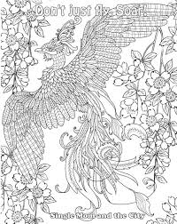 You can print or color them online at getdrawings.com for absolutely free. Phoenix Bird Soaring Jpg Coloring Page With Quote Etsy
