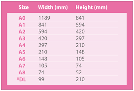 paper size guide iglow print