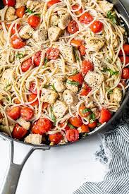 When submitting, please choose an appropriate flair to provide a brief description of your post. Spaghetti With Sauteed Chicken And Grape Tomatoes Skinnytaste