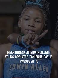 Very unfortunate situation. Condolences to the team,the school,family and  friends. RIP Taniesha Gayle. 🕊🕊