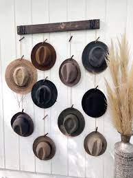 Hat Organizer Hat Wall Hanging Fedora Display Hat Rack Etsy Hat Organization Hat Display Wall Hats