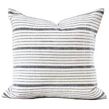 Black And White Striped Pillow Cover Kufri Cusco Stripe Pillow Cover In Natural Black White Gray Etsy Stripe Pillow Farmhouse Pillows White Accent Pillow