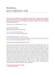 Zobacz najciekawsze publikacje na temat: Modlitwa Przy Wigilijnym Stole Fara