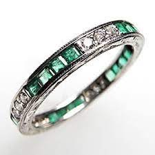 Gemstone And Cocktail Rings Wedding Rings Vintage Emerald Ring Vintage Vintage Wedding Band