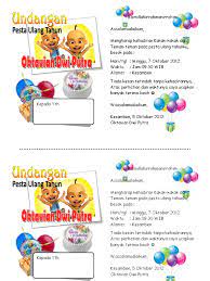 Contoh surat lamaran kerja file microsoft word. Undangan Ulang Tahun Word
