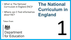 British/UK National Curriculum (aka. The National Curriculum in ...