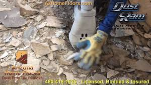 Removing a tile floor and thinset can be a very difficult, dirty, and hazardous job! Arizona Home Floors Dust Free Tile Removal Home Facebook
