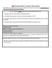 M o n d a y favorite pun of the day: Cnn Student News Monday Auguest 29 Docx Student News Guided Worksheet Instructions As You Watch The News Complete The Chart For Each Day If That Course Hero