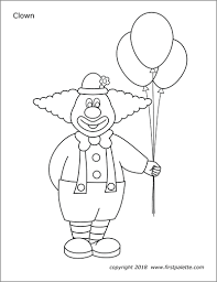 Circus is a dream world for kids ! Clowns Free Printable Templates Coloring Pages Firstpalette Com
