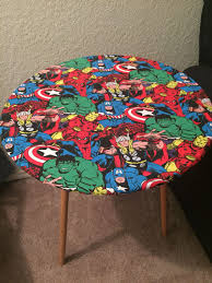 Pretty and practical enamelware clock project. Diy Marvel Table Marvel Decor Diy Marvel Decor Marvel Themed Room